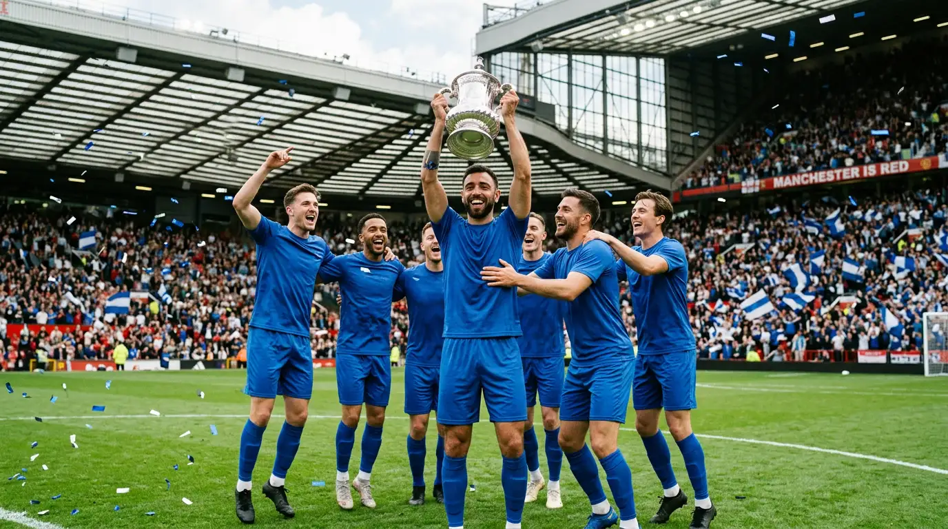 Jugadores del Chelsea celebrando un campeonato de Premier League en Stamford Bridge